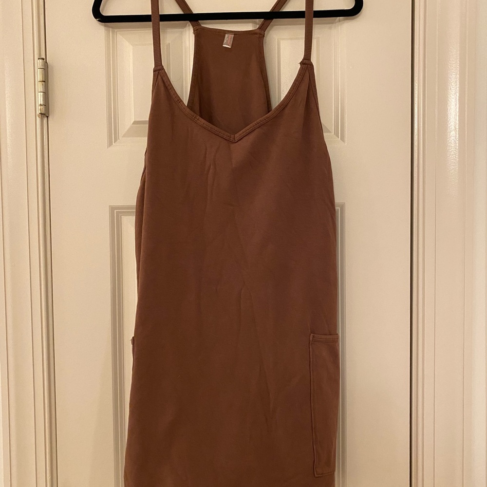 FP Movement by Free People Brown Mini Slip Dress with Pockets - Picture 2 of 4
